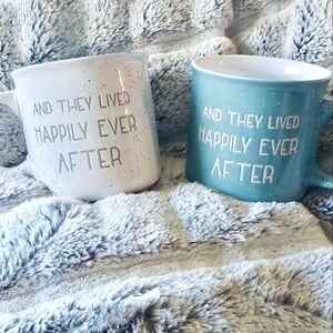 Macy's Happily Ever After Mug Set - Cream and Blue